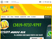 Tablet Screenshot of mundomixfm.com.br